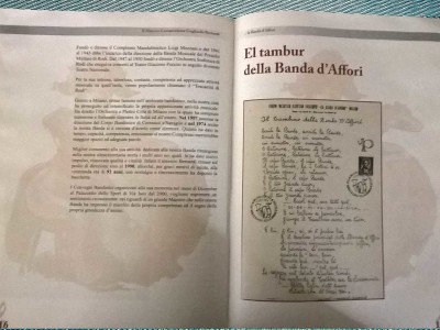 libro Banda d'Affori - tipografia sady francinetti